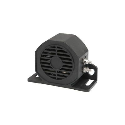 IP67 allarme di riserva per carrelli elevatori di forcella nera, biper di retrocesso per carrelli elevatori di forcella 15W con materiale di nylon resistente