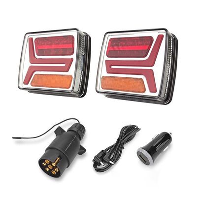 Lampade per rimorchio senza fili ricaricabili 4.2V Kit di luci a coda magnetiche IP67