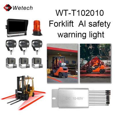 Luce di sicurezza AI per carrelli elevatori 10V - 80V Luce zona rossa per carrelli elevatori 10W Rossa