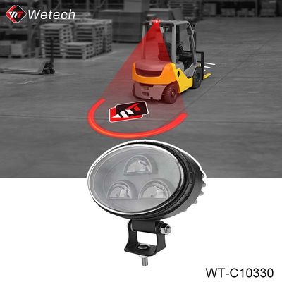 IP67 Forklift Arc Light 30W Fork Truck Light 10V - 80V Per la sicurezza dei pedoni e della zona del carrello elevatore